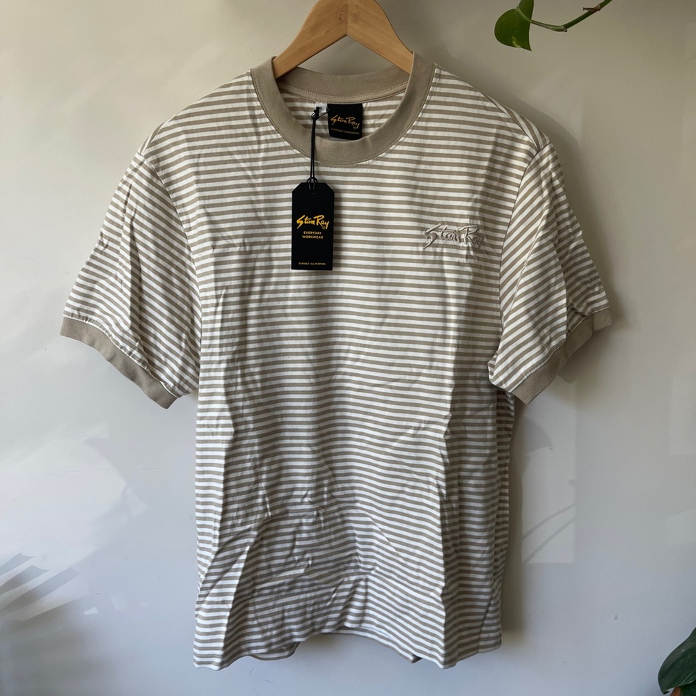 BNWT Stan Ray Ringer Tee khaki/natural - Picture 3 of 7